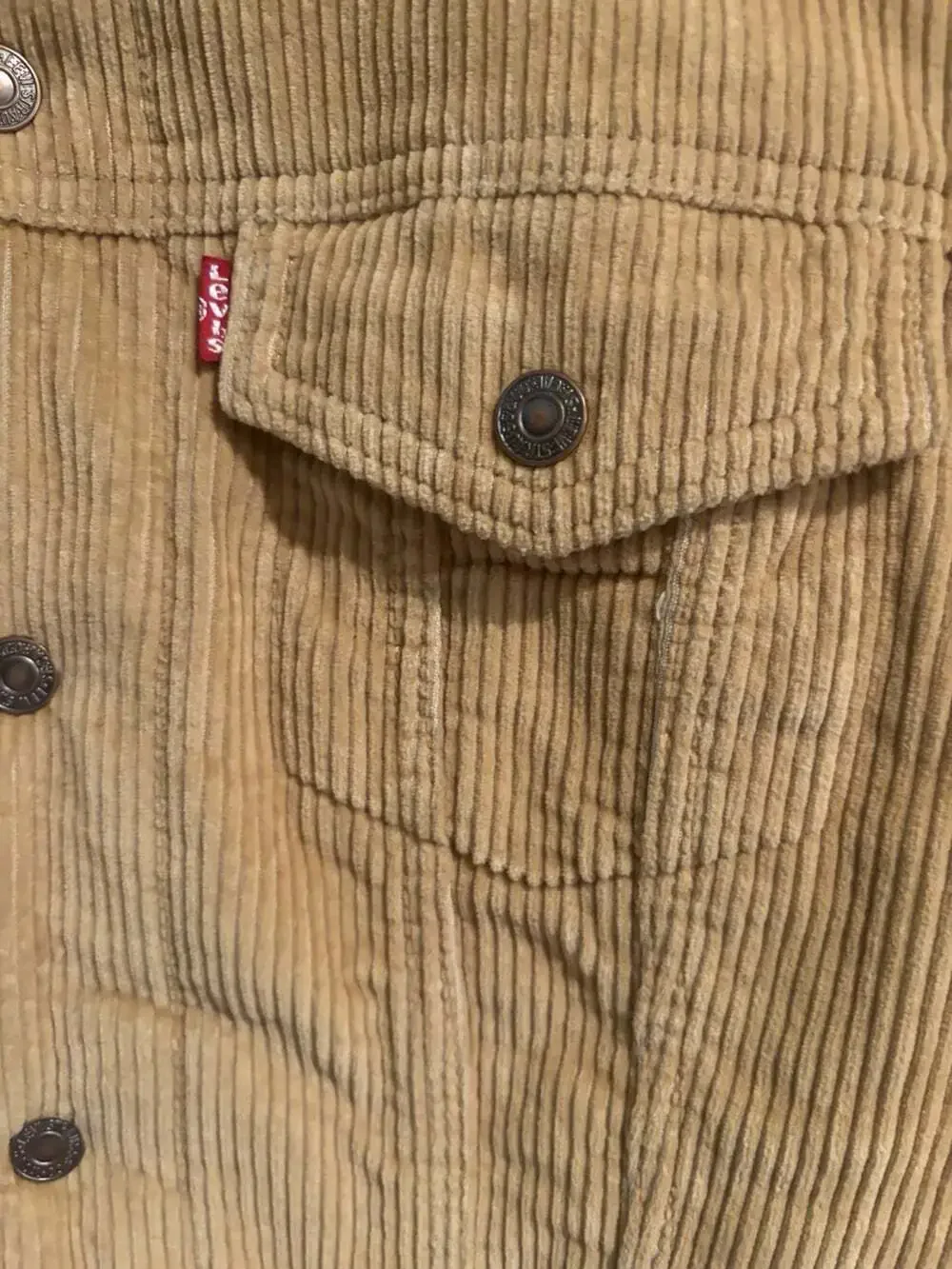 Levi’s Corduroy Jacket Men’s Large Tan Faux Sherpa Lined